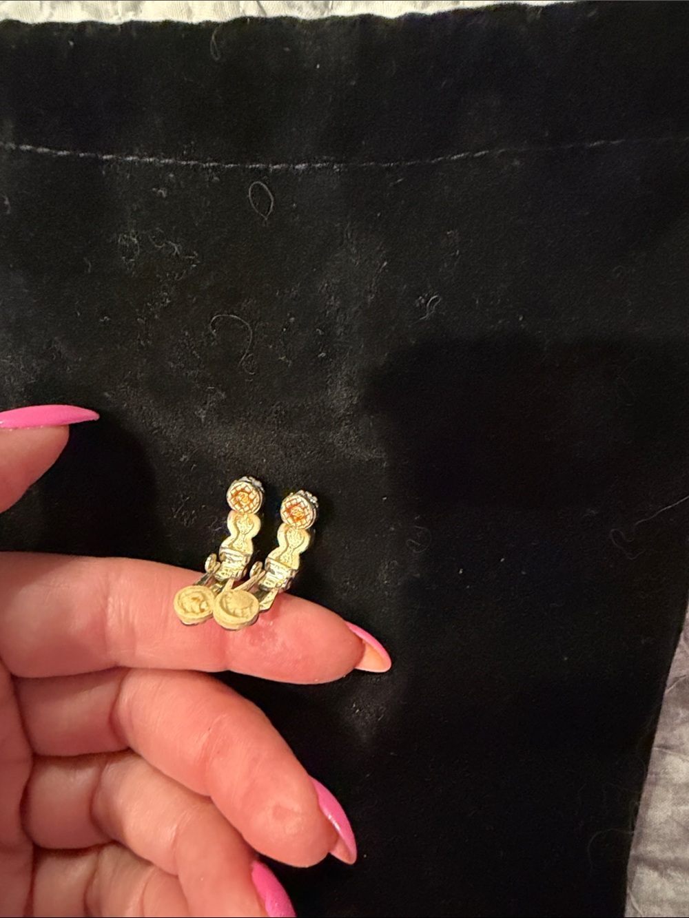 Vintage Swarovski Silver-Tone Clear Crystal Triple-Cluster Clip Earrings - Picture 3 of 4